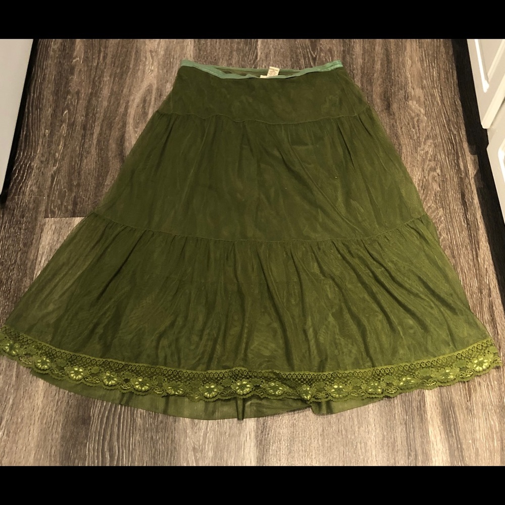 Green Free People Skirt